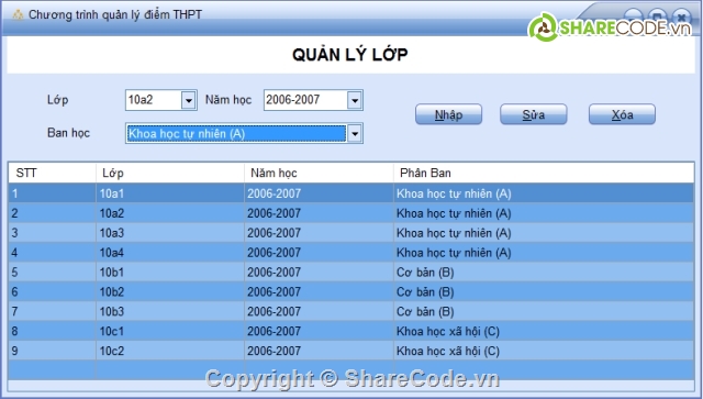 Đồ án,C#,Quản lý điểm,share,đồ án môn học,code quản lý điểm học sinh